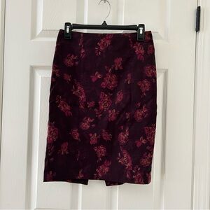 White House Black Market floral print pencil skirt